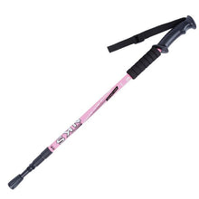 Straight Grip Handle outdoor trekking 3 joint hiking pole aluminum