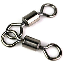 Rompin 50PCS Ball Bearing Swivel Solid Rings Fishing Connector 1CM Length Ocean Boat Fishing Hooks