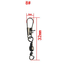 50pcs/lot Steel Interlock Snap Fishing Lure Tackle Ball Bearing Swivel Rolling Solid Rings Barbed Fishing