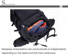 Unisex 75L Large Capacity Waterproof Outdoor Hiking Backpack