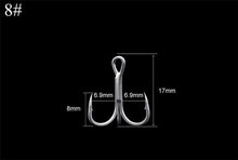 40pcs/Set Super Sharp Barbed Hook Treble Fishing Hooks 4/6/8# High Carbon Steel