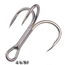 40pcs/Set Super Sharp Barbed Hook Treble Fishing Hooks 4/6/8# High Carbon Steel
