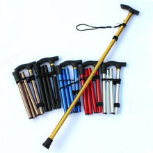 Outdoor Adjustable Aluminum Alloy Ultra-light Telescopic 4 Section  Walking Stick