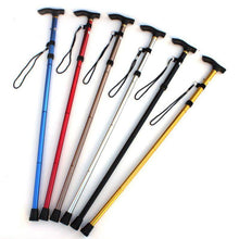 Outdoor Adjustable Aluminum Alloy Ultra-light Telescopic 4 Section  Walking Stick