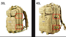 Waterproof Military 30L - 40L Outdoor Camping Backpack